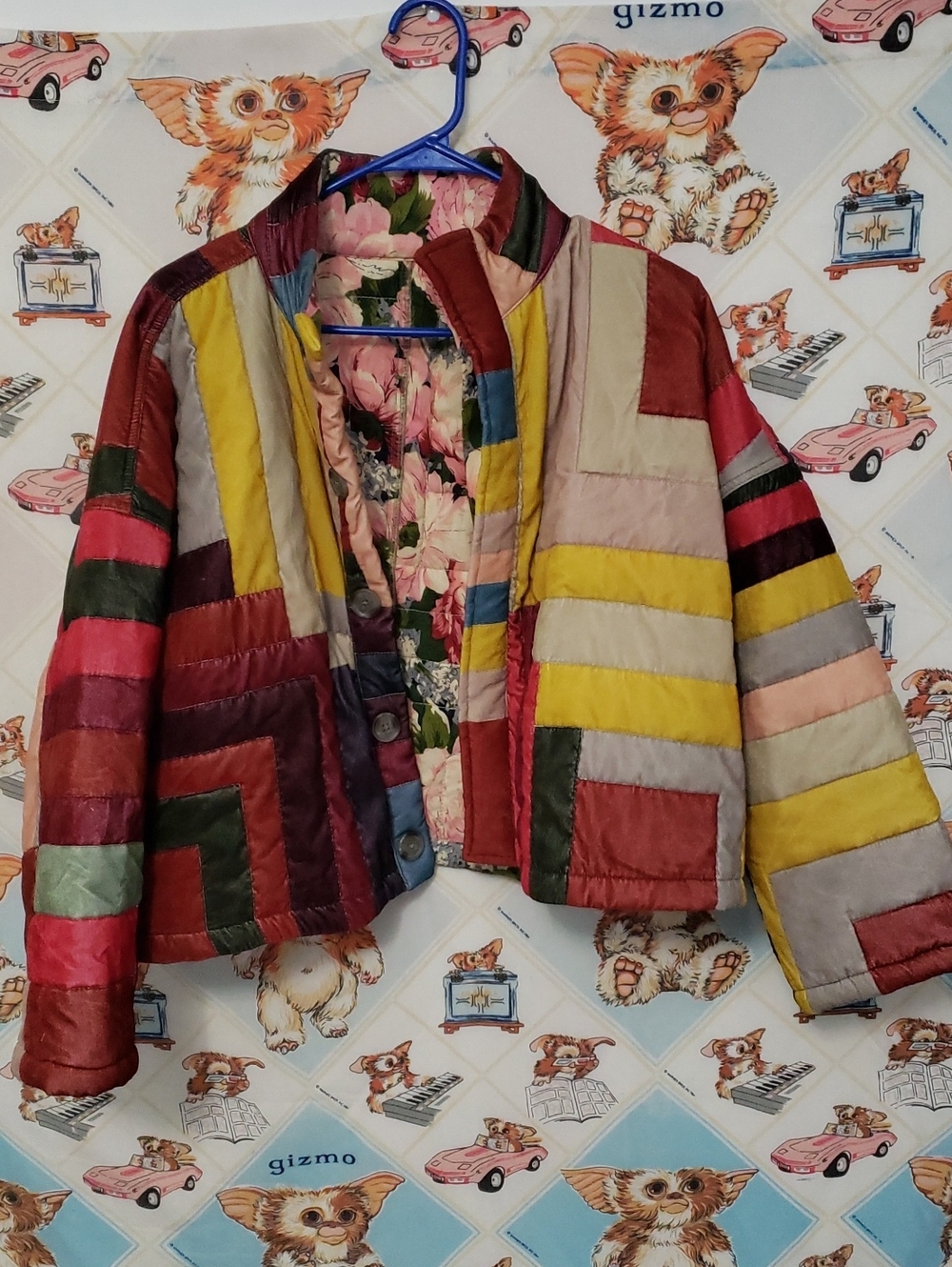 Patchwork Quilted Multicolor Women's Jacket